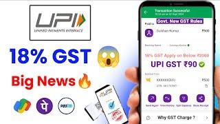 GST on UPI Transaction News | upi par 18% gst news | 18 percent gst on small value transaction | gst