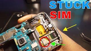 How do I remove Stuck sim Card tray - Samsung Galaxy S7 | Phone Repair | Get Fixed