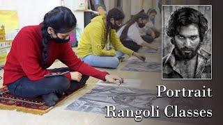 PORTRAIT RANGOLI CLASSES | how to make portrait rangoli OF @AlluArjun | ARTIST SHIKHA SHARMA