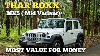 MAHINDRA THAR ROXX MX5 MID VARIANT DETAILED MALAYALAM REVIEW