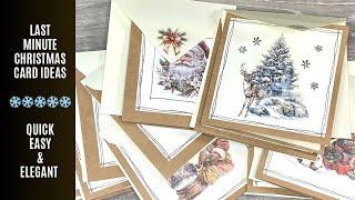 Easy & Elegant ‘No Sew’ Christmas Cards In Minutes 