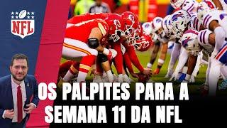 CHIEFS vs BILLS, STEELERS vs RAVENS, E MUITO MAIS: OS PALPITES DA SEMANA 11 DA NFL