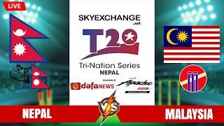 Nepal VS Malaysia Live | Skyexchange Tri Nation T20 Series | Cricket Cup 2022 | Nepal