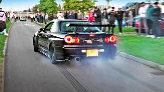 R34 Embarrasses HUNDREDS Of Modified Cars Arriving at a Meet!