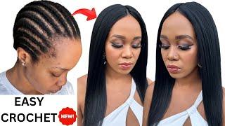  HOW TO INSTALL STRAIGHT HAIR CROCHET BRAIDS: EASY STEP-BY-STEP TUTORIAL | NO LEAVE-OUT / Tupo1