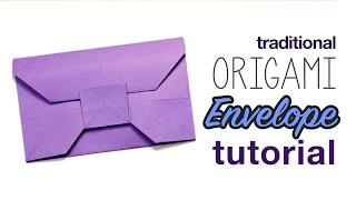 Traditional Origami Envelope Tutorial - DIY - Paper Kawaii