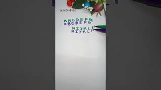 #2d Alphabet writing ️ #art #trending #shorts #satisfying #number #drawing  #ytshorts #short