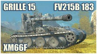 Grille 15, FV215b 183 & XM66F • WoT Blitz Gameplay