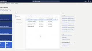 Demo of Microsoft Dynamics 365 Finance - Budgeting