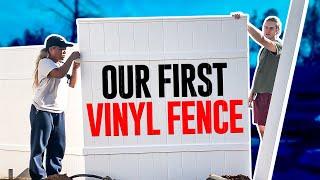 OUR FIRST VINYL FENCE - LOWES / HOME DEPOT