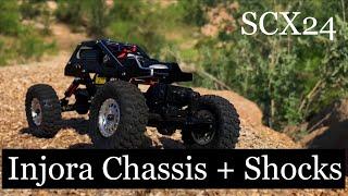 Axial SCX24 - Injora Chassis & Internal Spring Shocks in action