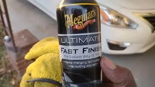 meguiars ultimate  fast finish adds gloss to grey alloy wheels