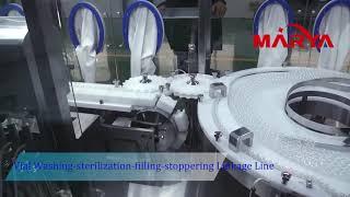 Vial Washing sterilization filling stoppering Linkage Line from Shanghai Marya