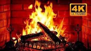  Cozy Fireplace 4K (12 HOURS). Fireplace with Crackling Fire Sounds. Crackling Fireplace 4K