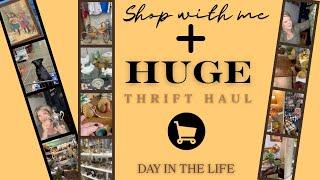 HUGE THRIFT HAUL! Day InThe Life ~ ANTIQUE SHOP WITH ME! #dayinthelife #antique