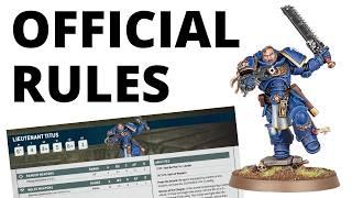 Lieutenant Titus gets Full 40K Rules - How Strong is He? New Space Marine Datasheet Review!