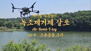 저수지 녹조제거제 드론 살포