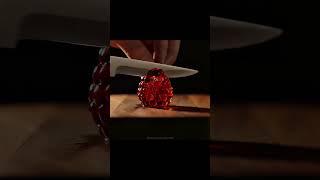 Cutting glass fruit #asmr #satisfying #asmrsounds #fruit