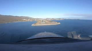 Diamond DA42 landing at St. Thomas, US Virgin Islands, TIST,