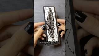 That was fun  #bookmark #feather #inkart #inking #drawing #micronpen #darkart