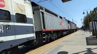 Doubleheader! Caltrain F40PH 920, 908 Depart Palo Alto