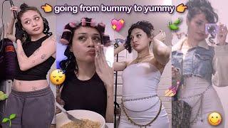 grwm to be a *hot gf*  bouncy curls, vegan food, & wholesome vibes (≧◡≦) 