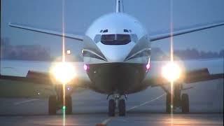 departure , rolling take off , " dust storm " , Boeing 707 SU-AVZ , runway 08 , Ostend Airport