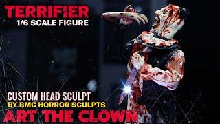 TERRIFIER CUSTOM 1/6 SCALE ART THE CLOWN HEAD SCULPT FOR TRICK OR TREAT STUDIOS FIGURE.