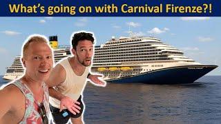 Carnival Firenze Moves Inaugural Cruise!!