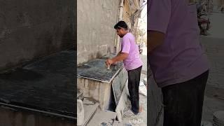 amazing granite slab install fitting #granite #trending