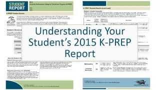 Understanding the student 2015 K-PREP report