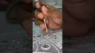 Hand beading art by Rajgadhia exports artisans.#embrioderywork #fashion #viralvideo #embrodieryh