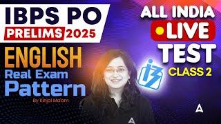IBPS PO 2025 | IBPS PO English All India Live Test - 2 | By Kinjal Mam