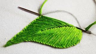 (Class - 2) Blanket Stitch Leaf  Embroidery for beginners