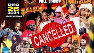 Sting 2024 Dancehall Reggae Concert in Jamaica Cancelled Hours Ahead of Starting Time