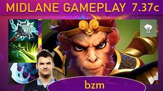 ⭐ 7.37c bzm Monkey King |K+A-D - 31 KP - 82%| Mid Gameplay - Dota 2 Top MMR