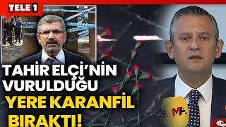 Özgür Özel'e Diyarbakır'da sevgi seli...Tahir Elçi'nin vurulduğu noktaya karanfil bıraktı!