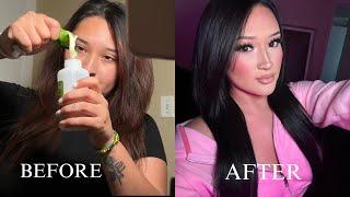 Dying my hair jet black | Full Shine Hair Extensions 