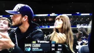 Justin & Jessica at the Lakers vs Grizz