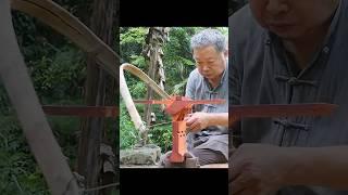 整木凿制一张七代鲁班凳，木工技艺的博大精深 #woodworking