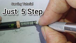 Pencil Carving | Micro Art | Tutorial for Beginners | in 5 easy Steps