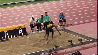 Tajay Gayle winning jump at Doha IAAF World championship.