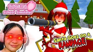 Sakura School Simulator Gameplay - Going on a RAMPAGE as SANTA!