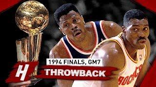 MVP Hakeem Olajuwon 1st Championship, EPIC Game 7 Duel vs Patrick Ewing 1994 NBA Finals - MUST SEE