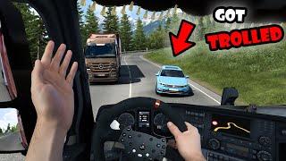 IDIOTS on the road #103 | TROLLED by Passat Drivers | Real Hands Funny moments - ETS2 Multiplayer