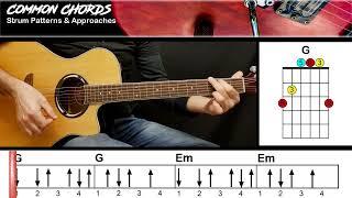 Strum Patterns  | EASY GUITAR CHORDS | Common Chords