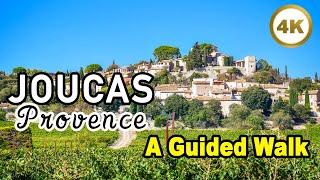 Joucas FRANCE  A Guided Walk  Tranquil Village in Provence [4k]