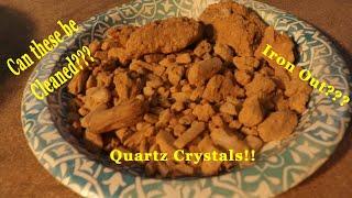 How To clean quartz crystals with Iron out (Part 1)  #thefinders