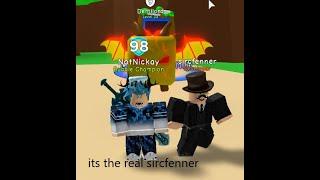 I met SircFenner the developer of Bubble Gum Simulator in the testing server