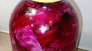 Маринованная капуста со свеклой